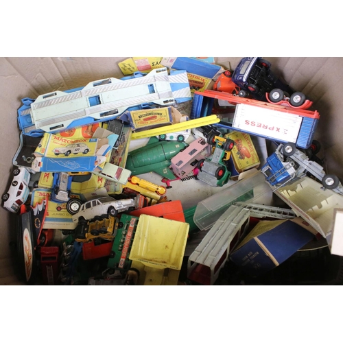 548 - Quantity of play worn diecast models from the 60s/70s to include Corgi, Spot On and Matchbox featuri... 