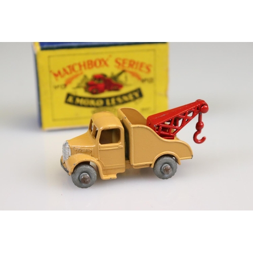 557 - Five boxed Matchbox Lesney 75 Series diecast models to include 6 with orange cab and grey tipper (mi... 