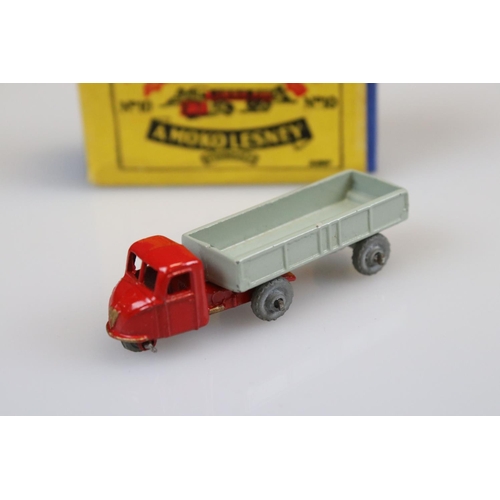 559 - Five boxed Matchbox Lesney 75 Series diecast models to include 22 in red with white roof, 10, 23, 21... 