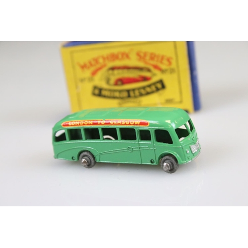 559 - Five boxed Matchbox Lesney 75 Series diecast models to include 22 in red with white roof, 10, 23, 21... 