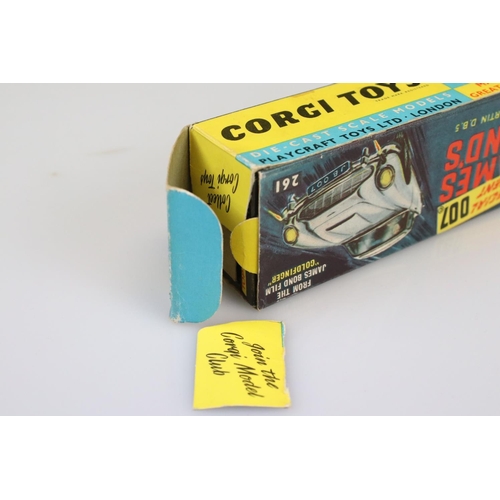 560 - Boxed Corgi 261 James Bond Aston Martin DB5 diecast model with ejector figure, some paint chips but ... 