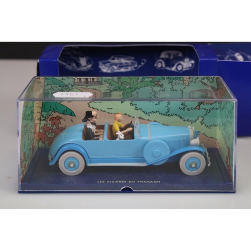 561 - Two cased Herge Moulinsart Tin Tin diecast models to include Les Cigares Du Pharaon and TinTin et Le... 