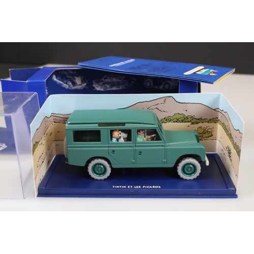 561 - Two cased Herge Moulinsart Tin Tin diecast models to include Les Cigares Du Pharaon and TinTin et Le... 