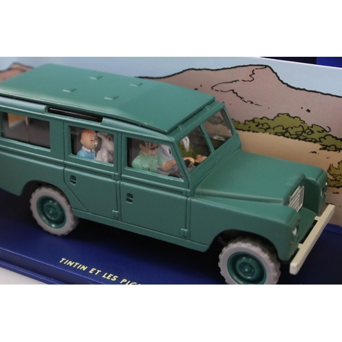 561 - Two cased Herge Moulinsart Tin Tin diecast models to include Les Cigares Du Pharaon and TinTin et Le... 