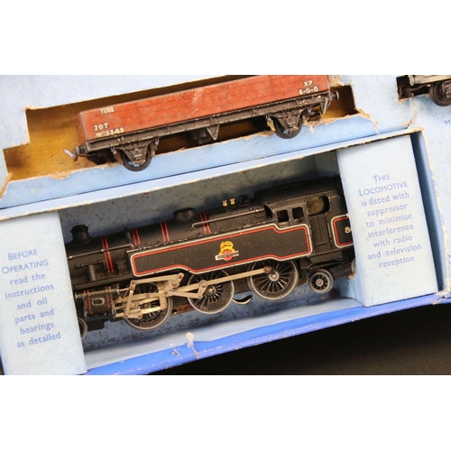 101 - Quantity of Hornby Dublo model railway to include boxed EDG18 2-6-4 Tank Goods Train BR set with loc... 