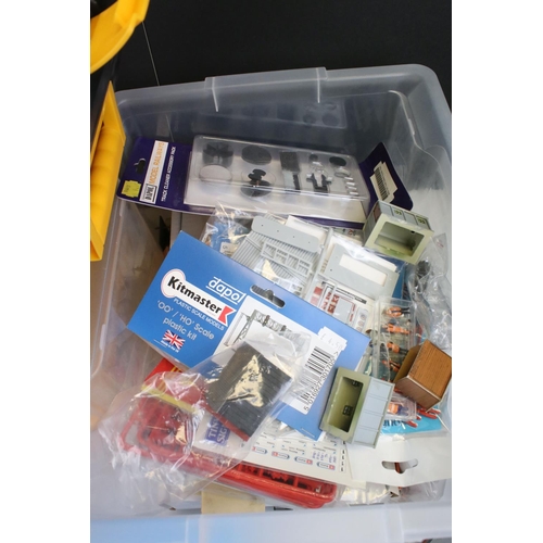 105 - Quantity of model railway items and lay out build accessories, some bagged and unopened, contained w... 