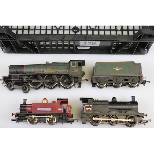 110 - Seven OO gauge locomotives to include Hornby County of Cornwall, Hornby Sentinel, Triang R357 D5572 ... 