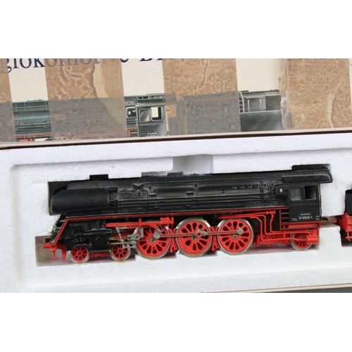 112 - Collection of boxed Piko HO gauge model railway to include Triebwagenzug BR185 BR195, Schnellzugloko... 