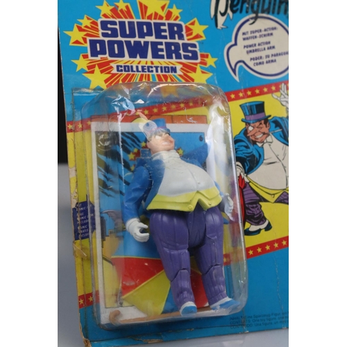 150 - Four carded Kenner Super Powers figures to include Lex Luthor, The Penguin, Brainiac and Mantis, all... 