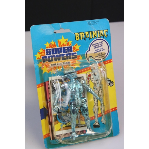 150 - Four carded Kenner Super Powers figures to include Lex Luthor, The Penguin, Brainiac and Mantis, all... 