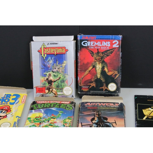 152 - Retro Gaming - Four boxed NES games to include Teenage Mutant Hero Turtles, Gremlins 2, Airwolf & Ca... 