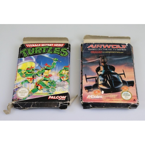 152 - Retro Gaming - Four boxed NES games to include Teenage Mutant Hero Turtles, Gremlins 2, Airwolf & Ca... 