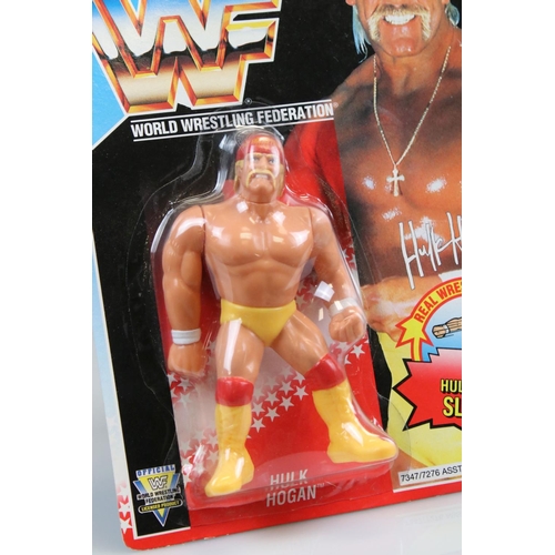 153 - WWF WWE Wrestling - Carded Hasbro WWF Hulk Hogan figure, minor card bend otherwise excellent