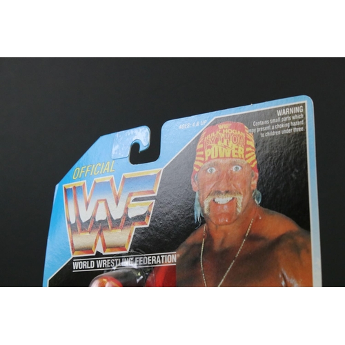 153 - WWF WWE Wrestling - Carded Hasbro WWF Hulk Hogan figure, minor card bend otherwise excellent