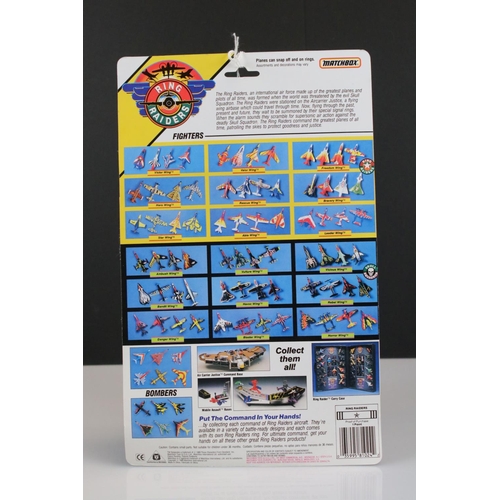 161 - Two carded Matchbox Ring Raiders sets to include Series II Skull Squadron and Bombers, small card cr... 