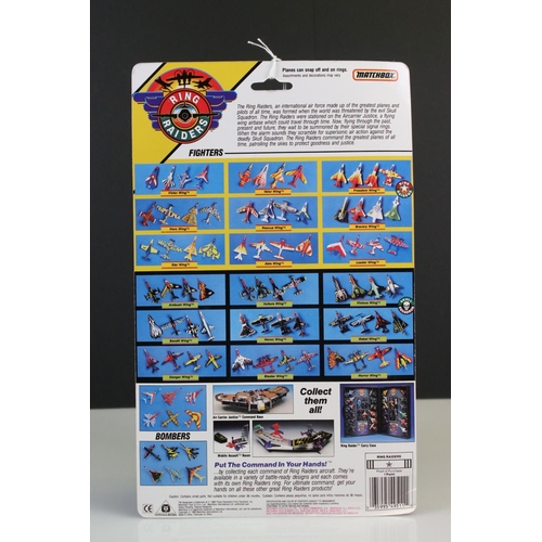 161 - Two carded Matchbox Ring Raiders sets to include Series II Skull Squadron and Bombers, small card cr... 