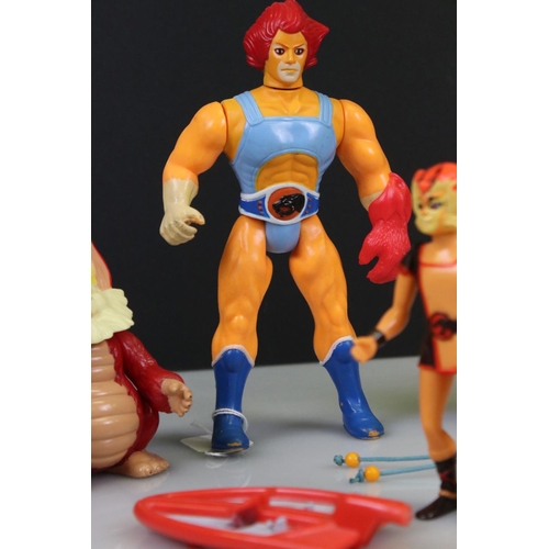 162 - Thundercats - Six original LJN figures to include Tigra with whip, Panthro with nun-chucks, Lion-O w... 