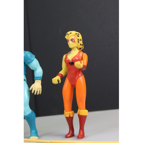 162 - Thundercats - Six original LJN figures to include Tigra with whip, Panthro with nun-chucks, Lion-O w... 