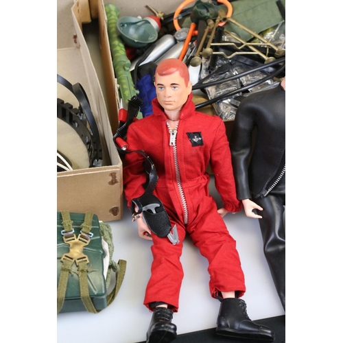 177 - Action Man - Two original Palitoy figures to include Red Devil Free Fall Parachutist and Scuba Diver... 