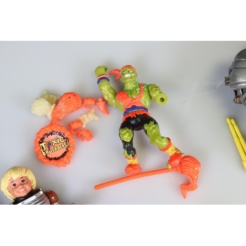 180 - Four original Playmates Toxic Crusaders figures, 5 x Hasbro Bucky O Hare, plus 6 x Bluebird Might Ma... 