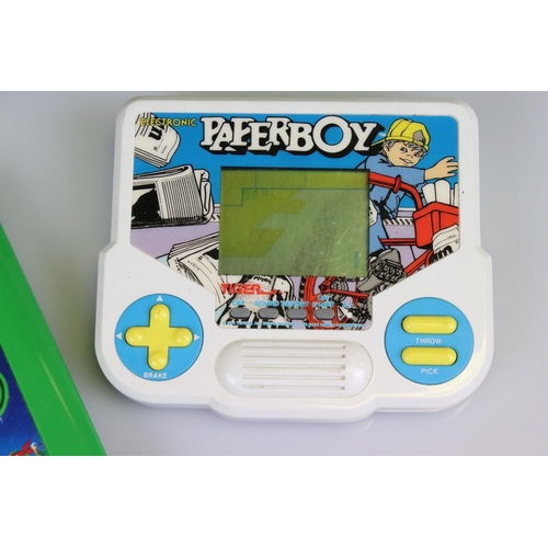 181 - Retro Gaming - Five handheld games to include Konami Teenage Mutant Ninja Turtles, Tiger Paperboy, E... 