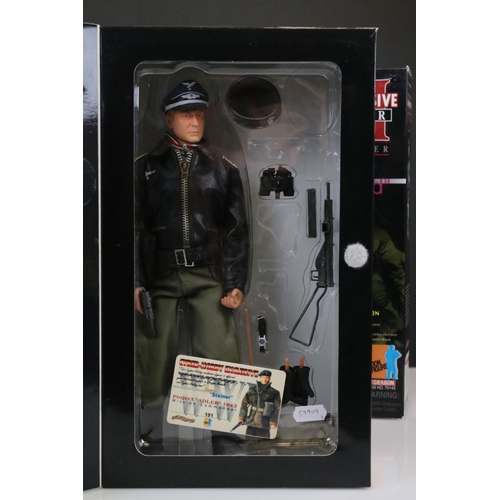 221 - Three boxed Dragon Action Figures to include 2 x WWII Cyber Hobby Exclusive (70145 Late War Konrad &... 