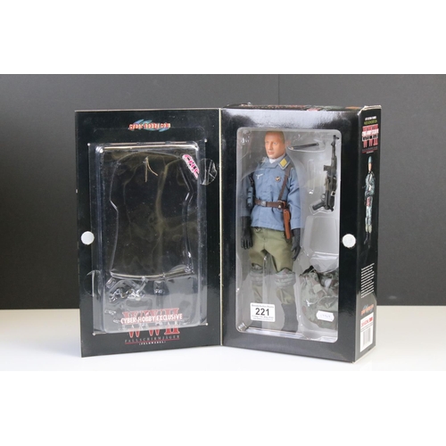 221 - Three boxed Dragon Action Figures to include 2 x WWII Cyber Hobby Exclusive (70145 Late War Konrad &... 