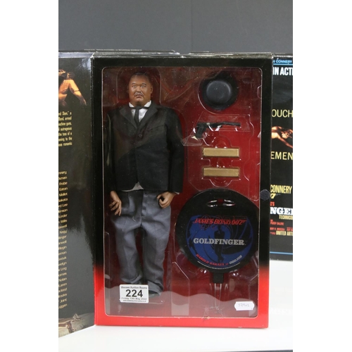 224 - Three boxed Sideshow Collectables James Bond 007 Goldfinger figures to include 7706 Harold Sakata as... 