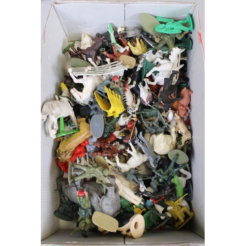 232 - Collection of plastic figures to include military, animals & farming featuring Britains Deetail, Joe... 