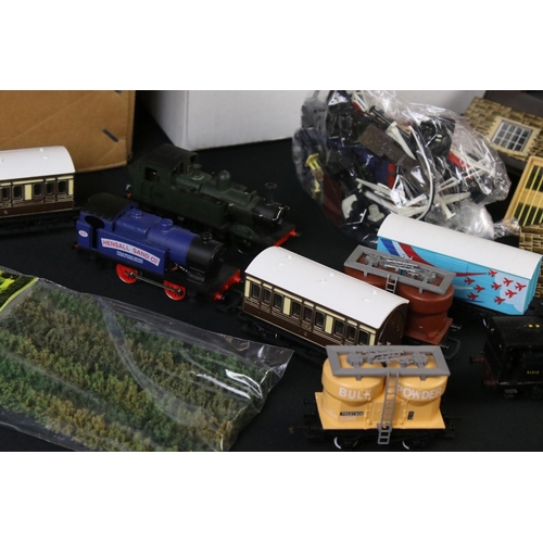 74 - Quantity of OO gauge model railway to include 2 x locomotives (Hornby Hensall Sand Co & Airfix GWR 0... 