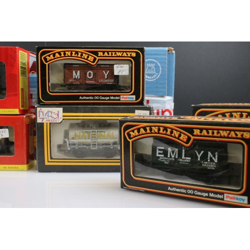 78 - 28 Boxed OO gauge items of rolling stock to include wagons and vans featuring 6 x Hornby, 7 x Mainli... 