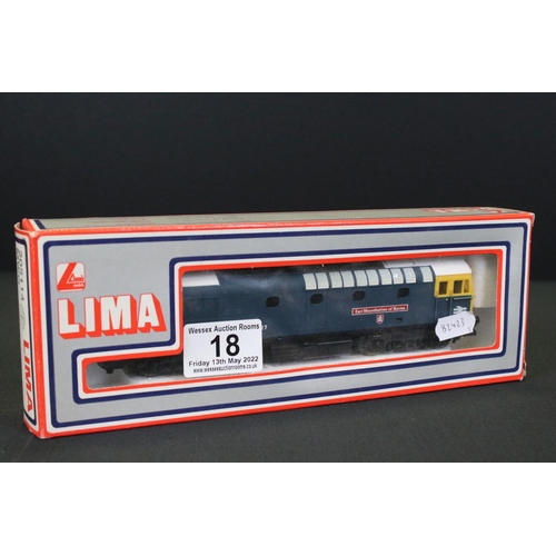 18 - Five boxed Lima OO gauge locomotives to include 205189 40001, 205142 MWG Eagle, 205141 MWG Revenge, ... 