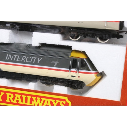 23 - Boxed Hornby OO gauge Train Pack R397 BR Inter City 125 High Speed Train plus a boxed Hornby R867 BR... 