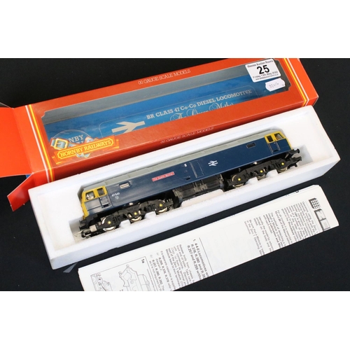 25 - Four boxed Hornby OO gauge locomotives to include R319 Class 47 Diesel The Queen Mother, R324 Lady G... 