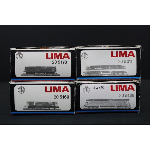 26 - Four boxed Lima OO gauge locomotives to include 205211 ScotRail Lothian, 205170 73108, 205169 Broadl... 