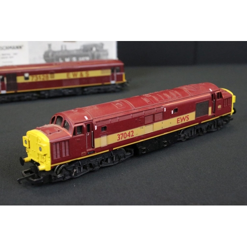 32 - Boxed Wills Fleischmann OO gauge loco kit LMS Tank WF167 (built) plus 2 x EWS locomotives to include... 