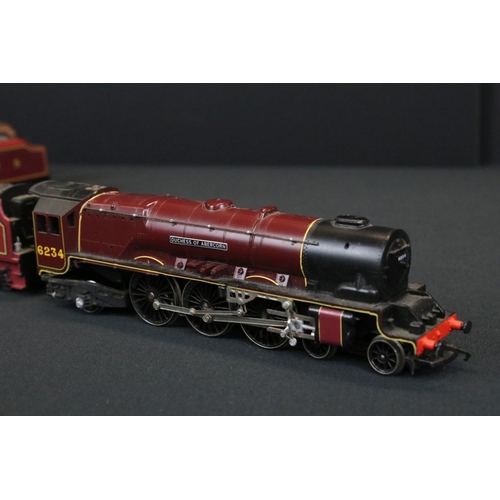 34 - Four OO gauge locomotives to include Hornby Lord Rathmore, Hornby Duchess of Abercorn, Triang Prince... 