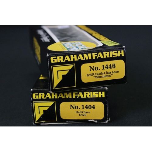 5 - Two boxed Graham Farish N gauge locomotives to include 1446 GWR Castle Class Winchester (box window ... 