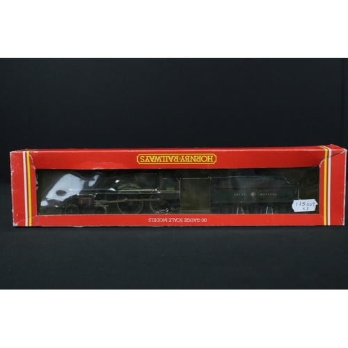 57 - Three Hornby OO gauge locomotives with tenders to include Boxed R125 4-4-0 Locomotive ' County of Co... 