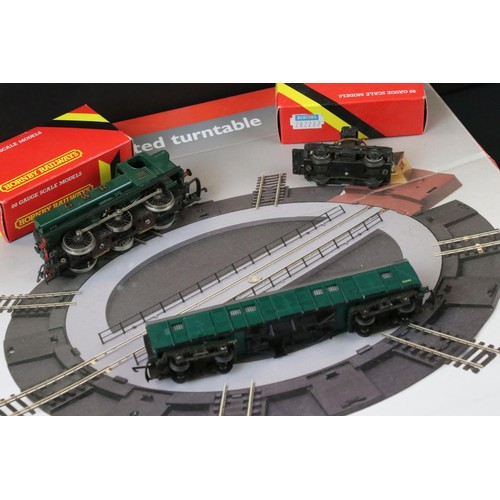 72 - Collection of OO gauge model railway to include boxed Hornby R070 Electrically Operated Turntable, b... 