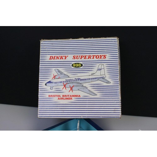 577 - Eight boxed Dinky diecast model planes to include 998 Bristol Britannia Airline, 704 AVRO York Air L... 