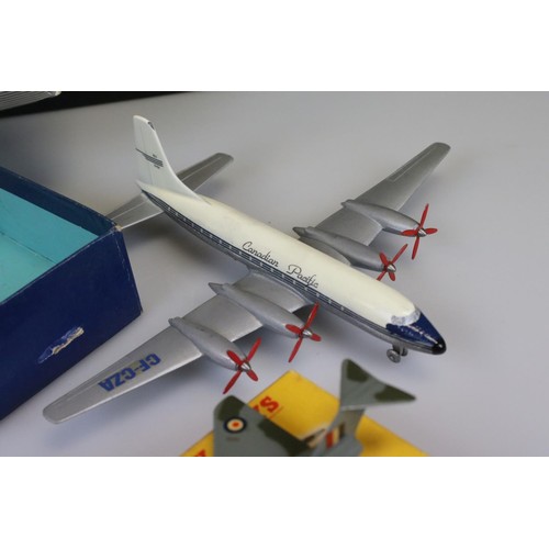 577 - Eight boxed Dinky diecast model planes to include 998 Bristol Britannia Airline, 704 AVRO York Air L... 