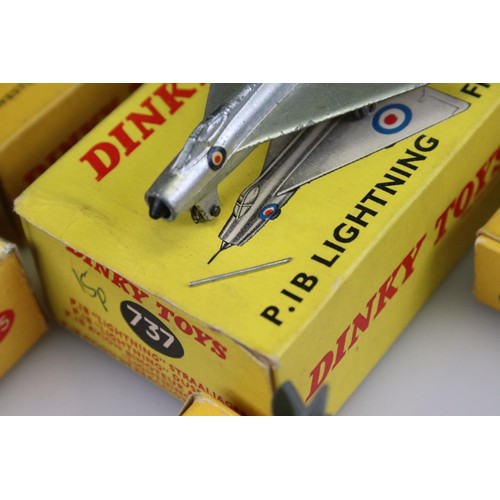 577 - Eight boxed Dinky diecast model planes to include 998 Bristol Britannia Airline, 704 AVRO York Air L... 