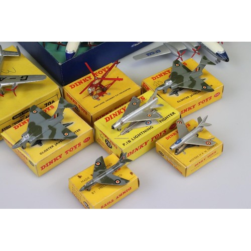 577 - Eight boxed Dinky diecast model planes to include 998 Bristol Britannia Airline, 704 AVRO York Air L... 