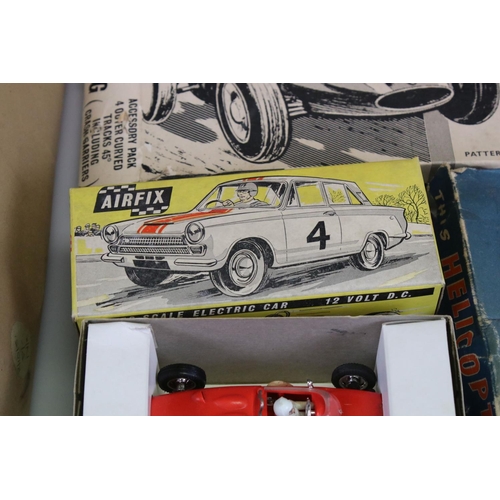 271 - Boxed Airfix Motor Racing Model MR11 with both slot cars (tatty box, near complete), a boxed Airfix ... 