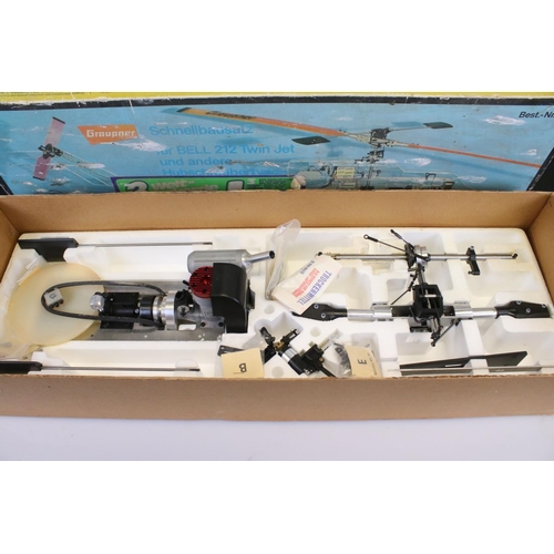 273 - Boxed Graupner RC Bell 212 Twin-Jet model kit, instructions & a boxed Graupner Machanik for the Bell... 