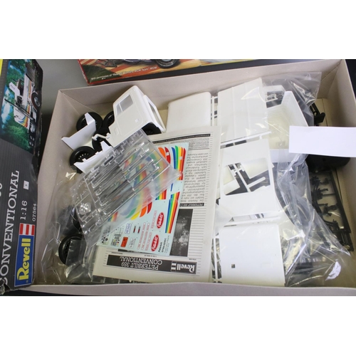 275 - Four boxed and unbuilt plastic haulage model kits to include 3 x 1:24 Italeri (Red Bull Yamaha Racin... 