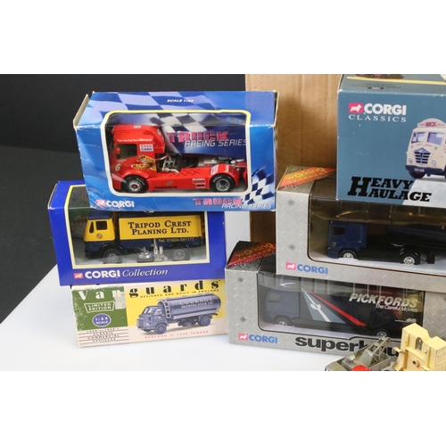 481 - Around 17 boxed Corgi diecast models to include Heavy Haulage 12801, 3 x Superhaulers, Original Omni... 