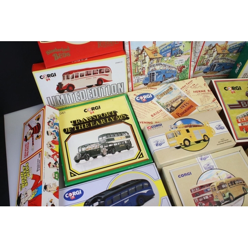 482 - Around 19 boxed Corgi diecast models to include Commercials, Fire Service, Island Transport, etc