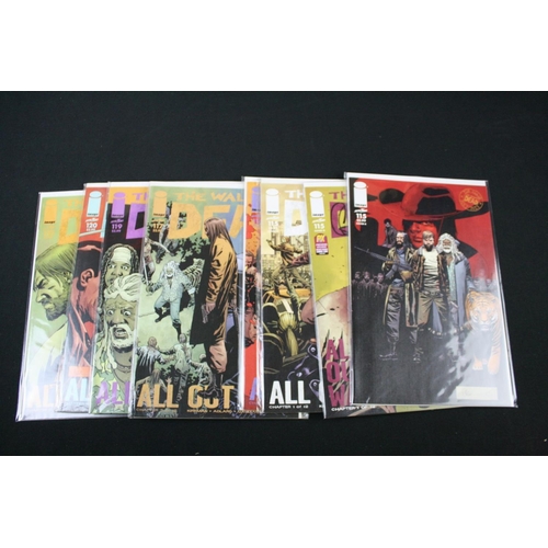 129 - Comics - Around 170 Image The Walking Dead comics, all bagged and boarded, various covers include is... 